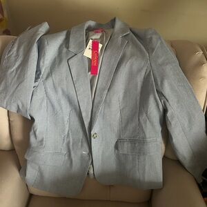 New Catherine Pin Stripe Gray Women’s Blazer Never Worn